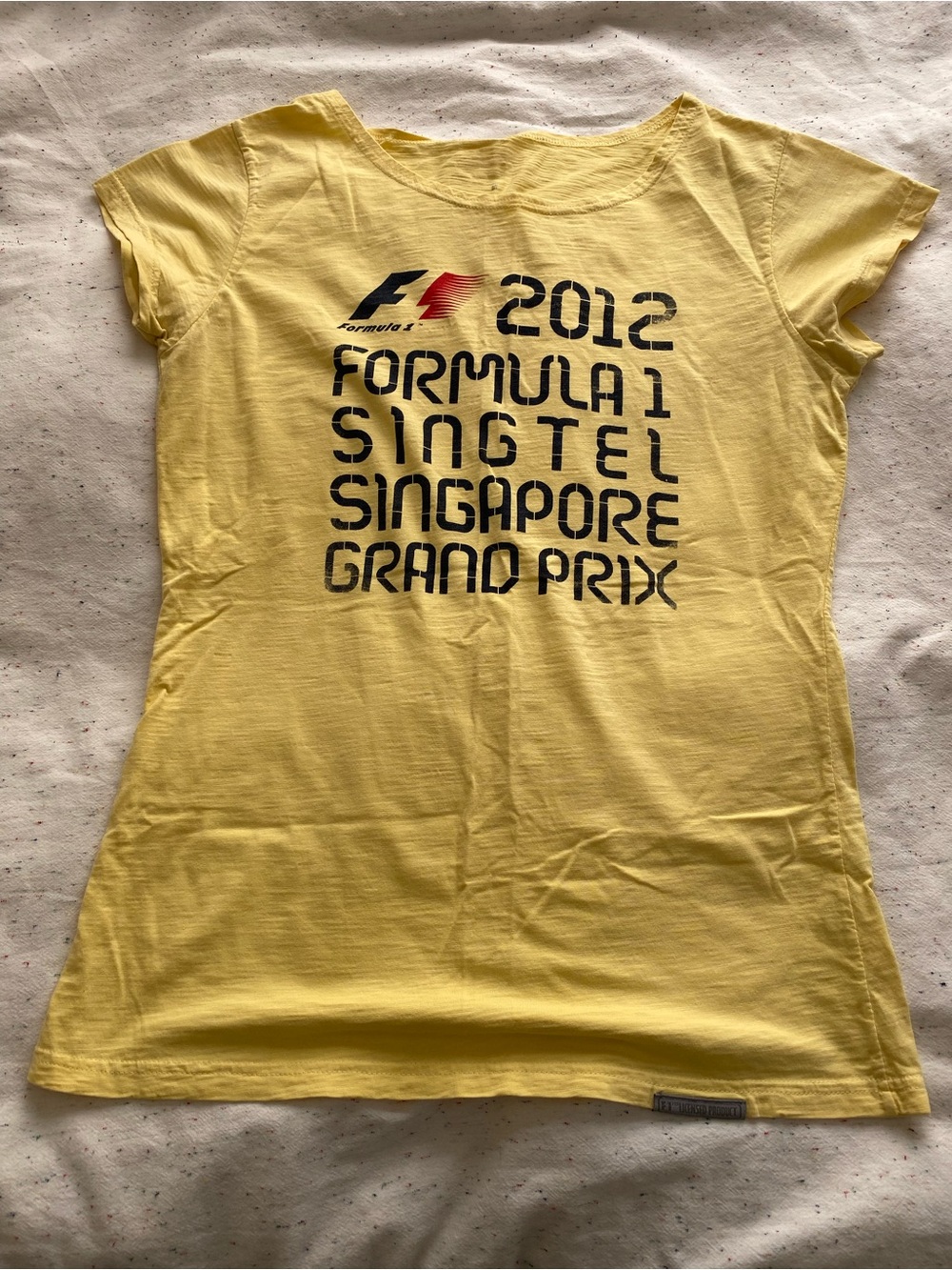 Formula 1 2012 Singapore Grand Prix Women’s Yellow Graphic Tee Size M